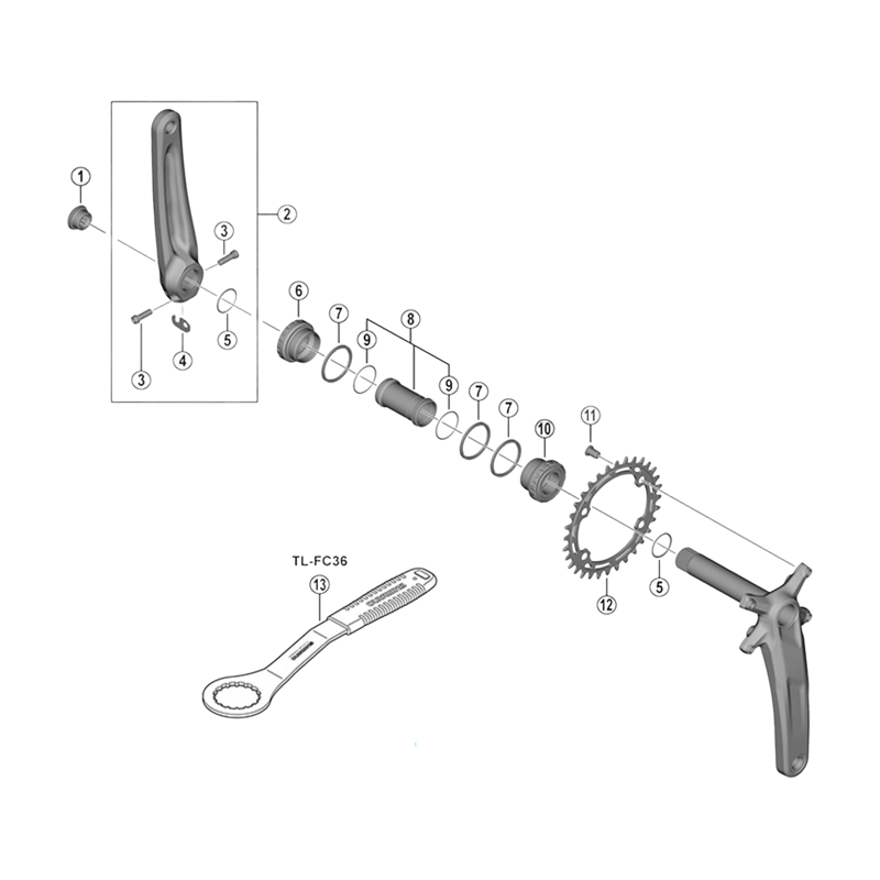 Balfes Bikes Shimano SHimano FC-M5100-1 chainring fixing screw M8 x 11.5 mm - pack of 4 | Free postage over £30, £10 off first order, price match & 0% finance.
