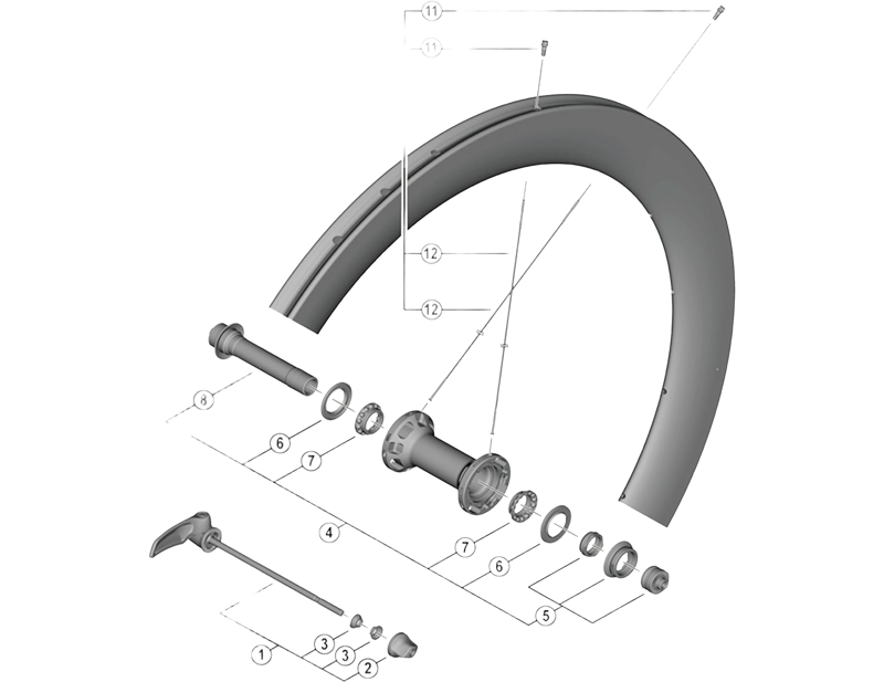 Balfes Bikes Shimano SHimano WH-R9200-C50-TU-F complete quick release skewer - 133 mm | Free postage over £30, £10 off first order, price match & 0% finance.