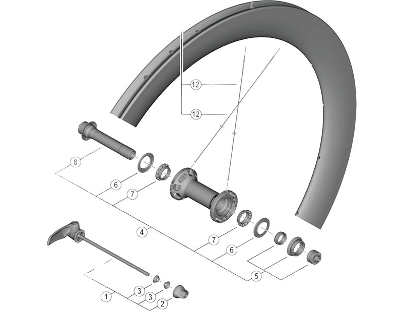 Balfes Bikes Shimano WH-R9200-C50-TU-R complete quick release skewer | Free postage over £30, £10 off first order, price match & 0% finance.