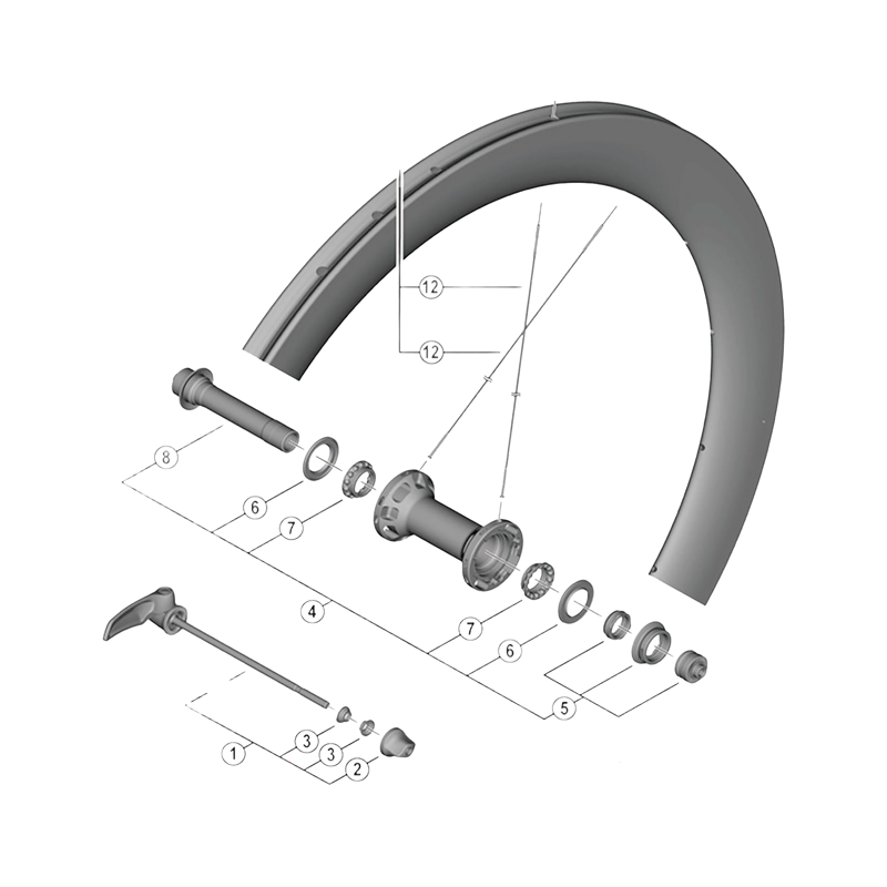 Balfes Bikes Shimano WH-R9200-C50-TU-F complete hub axle | Free postage over £30, £10 off first order, price match & 0% finance.