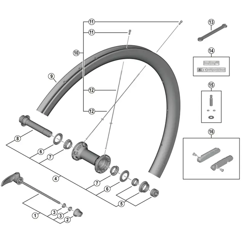 Balfes Bikes Shimano WH-R9200-C36-TU-F spoke - 275 mm | Free postage over £30, £10 off first order, price match & 0% finance.