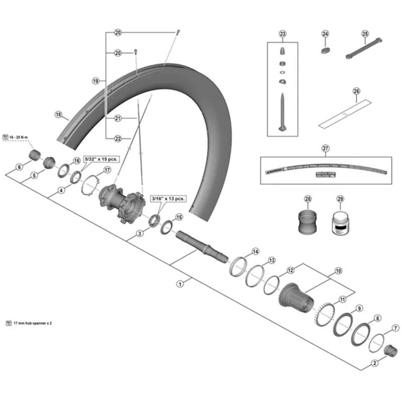 Balfes Bikes Shimano SHimano WH-R9270-C60-HR-TL-F valve unit | Free postage over £30, £10 off first order, price match & 0% finance.
