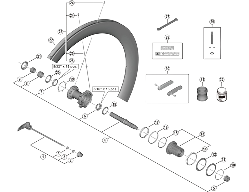Balfes Bikes Shimano WH-R9200-C50-TU-R left hand cone | Free postage over £30, £10 off first order, price match & 0% finance.