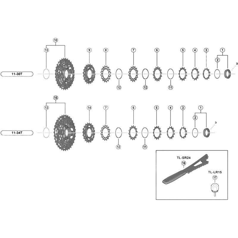 Balfes Bikes Shimano CS-R9200 cassette low spacer | Free postage over £30, £10 off first order, price match & 0% finance.