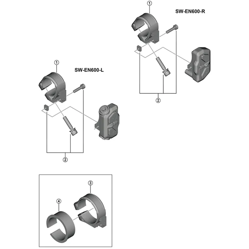 Shimano SW-EN600 control unit stay 22.2 mm with nut