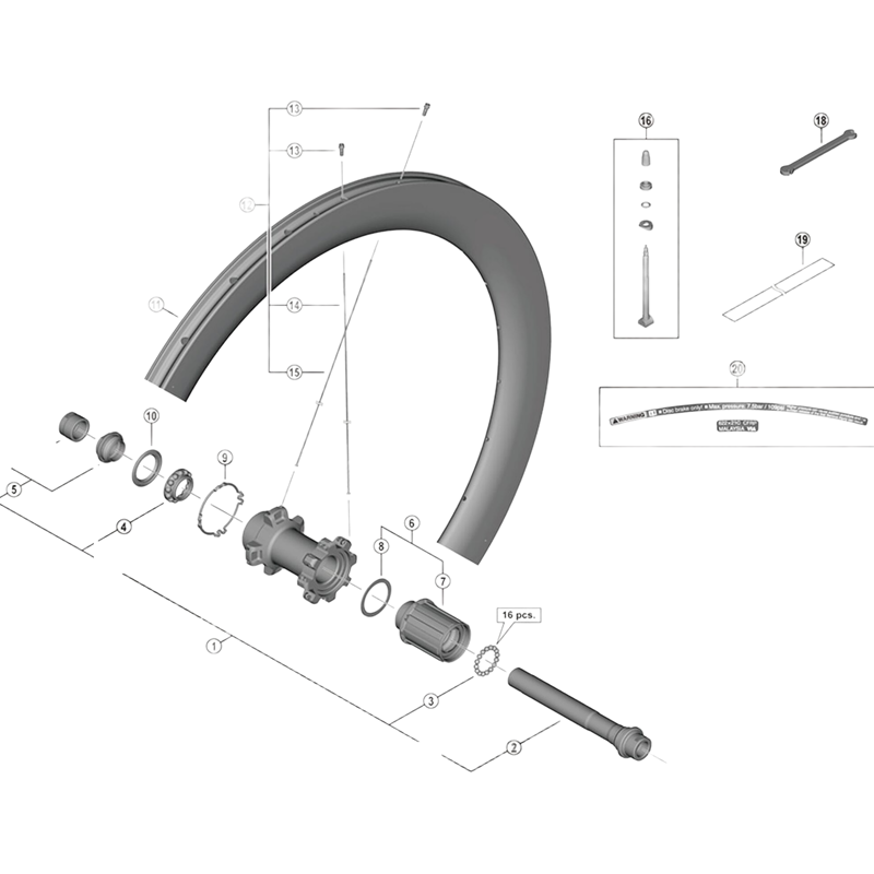 Balfes Bikes Shimano WH-R8170-C50-TL-R left hand spoke - 253 mm | Free postage over £30, £10 off first order, price match & 0% finance.