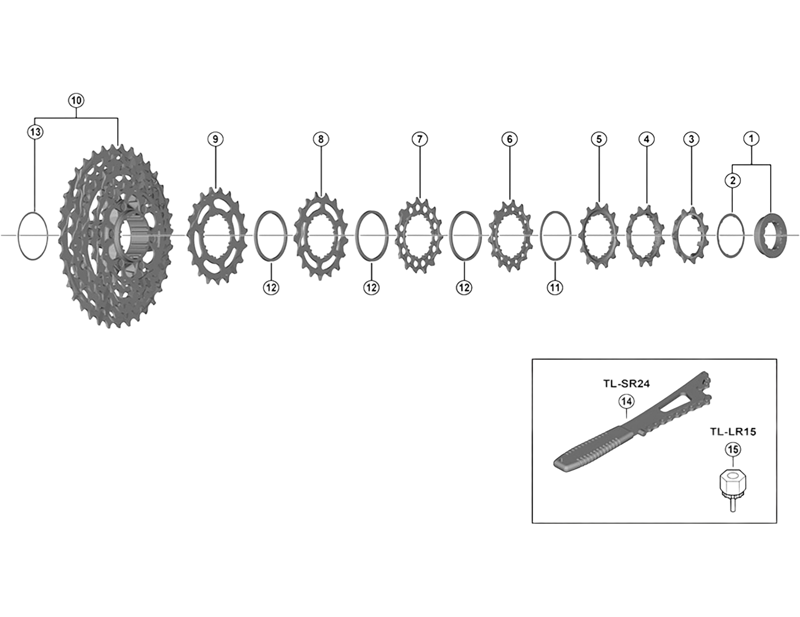 Balfes Bikes Shimano SHimano CS-R7100 cassette sprocket 11T C - built in spacer | Free postage over £30, £10 off first order, price match & 0% finance.
