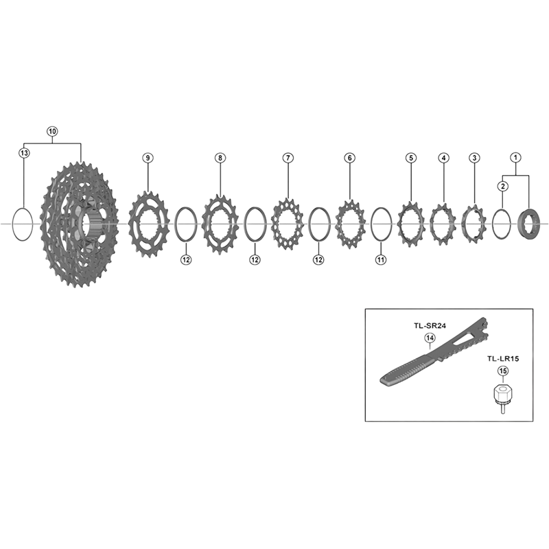 Balfes Bikes Shimano SHimano CS-R7100 cassette sprocket 11T C - built in spacer | Free postage over £30, £10 off first order, price match & 0% finance.