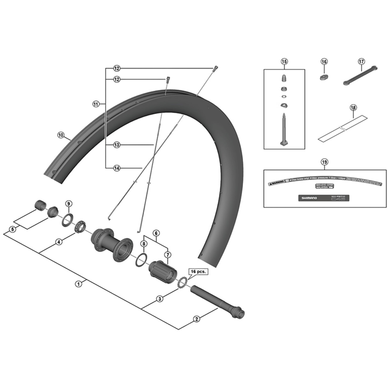 Balfes Bikes Shimano WH-RS710-C32-TL-R left hand lock nut and cone with dust cover | Free postage over £30, £10 off first order, price match & 0% finance.
