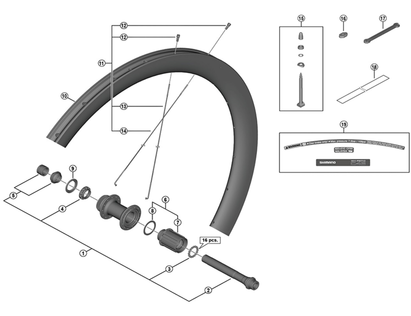 Balfes Bikes Shimano WH-RS710-C32-TL-R spacer for inner | Free postage over £30, £10 off first order, price match & 0% finance.
