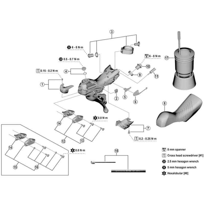 Balfes Bikes Shimano ST-R7120 hand lid unit | Free postage over £30, £10 off first order, price match & 0% finance.