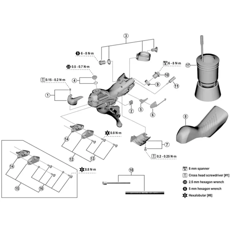 Balfes Bikes Shimano ST-R7120 hand lid unit | Free postage over £30, £10 off first order, price match & 0% finance.