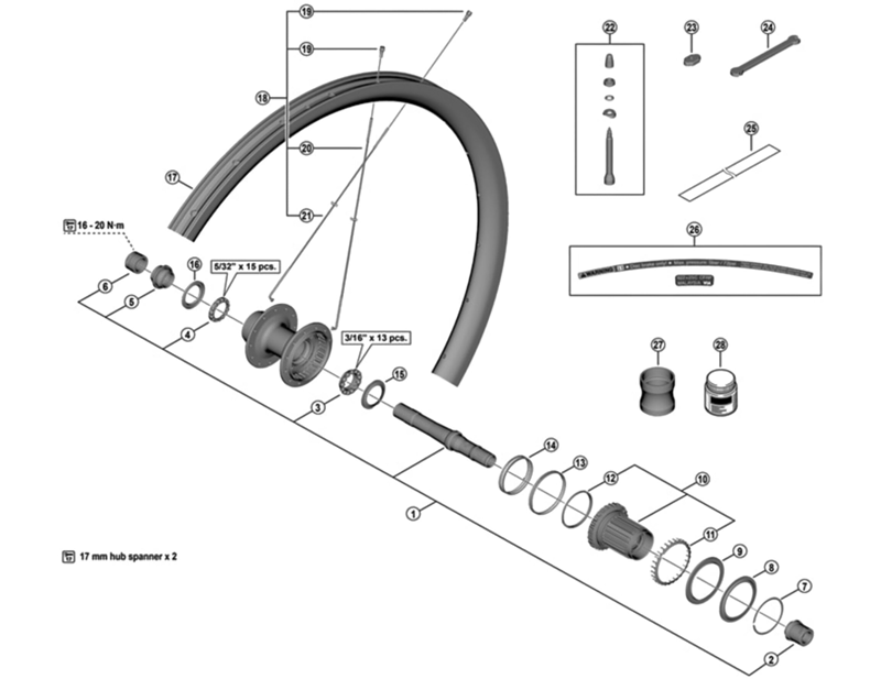 Balfes Bikes Shimano WH-RX880-TL-R12 left hand cone with dust cover | Free postage over £30, £10 off first order, price match & 0% finance.
