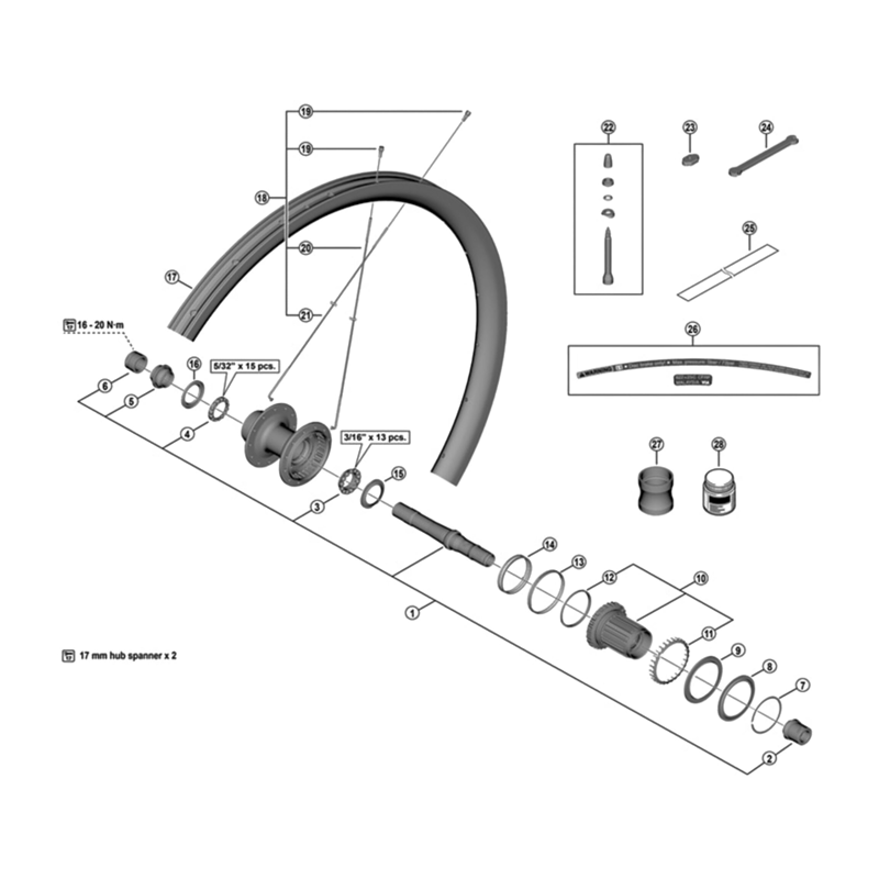 Balfes Bikes Shimano WH-RX880-TL-R12 left hand cone with dust cover | Free postage over £30, £10 off first order, price match & 0% finance.