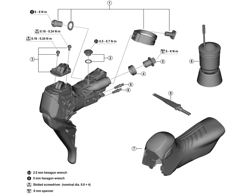 Balfes Bikes Shimano ST-RX825 battery holder and fixing screw - right hand | Free postage over £30, £10 off first order, price match & 0% finance.