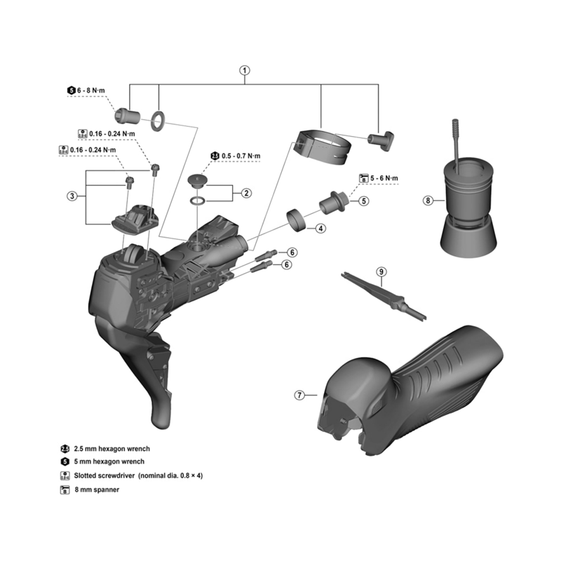 Balfes Bikes Shimano ST-RX825 battery holder and fixing screw - right hand | Free postage over £30, £10 off first order, price match & 0% finance.