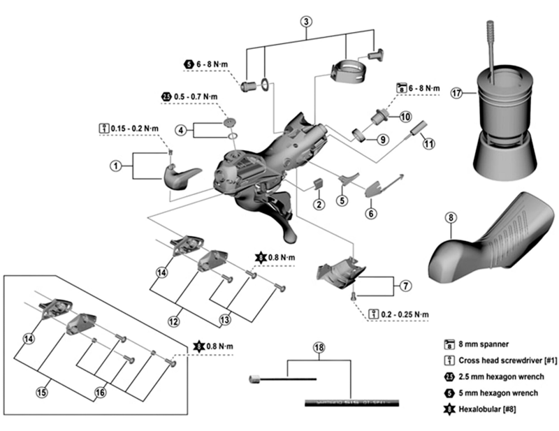 Balfes Bikes Shimano SHimano ST-RX610 GRX name plate and fixing screw | Free postage over £30, £10 off first order, price match & 0% finance.
