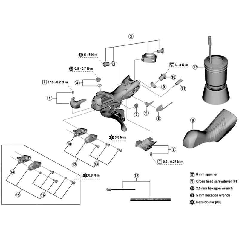 Balfes Bikes Shimano SHimano ST-RX610 GRX name plate and fixing screw | Free postage over £30, £10 off first order, price match & 0% finance.