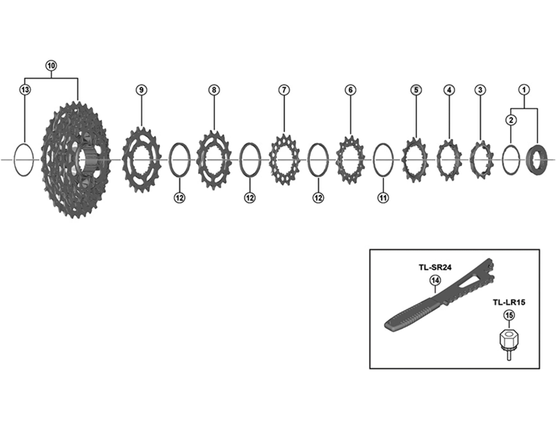 Balfes Bikes Shimano 105 CS-R7101 Lock ring and washer | Free postage over £30, £10 off first order, price match & 0% finance.