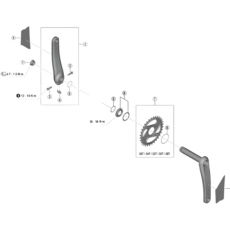 Balfes Bikes Shimano FCM8200 left hand crank arm unit with protection sticker | Free postage over £30, £10 off first order, price match & 0% finance.