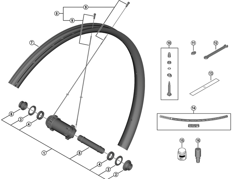 Balfes Bikes Shimano WH-M9200-TL-F15-B-29 spoke and nipple - 300 mm | Free postage over £30, £10 off first order, price match & 0% finance.