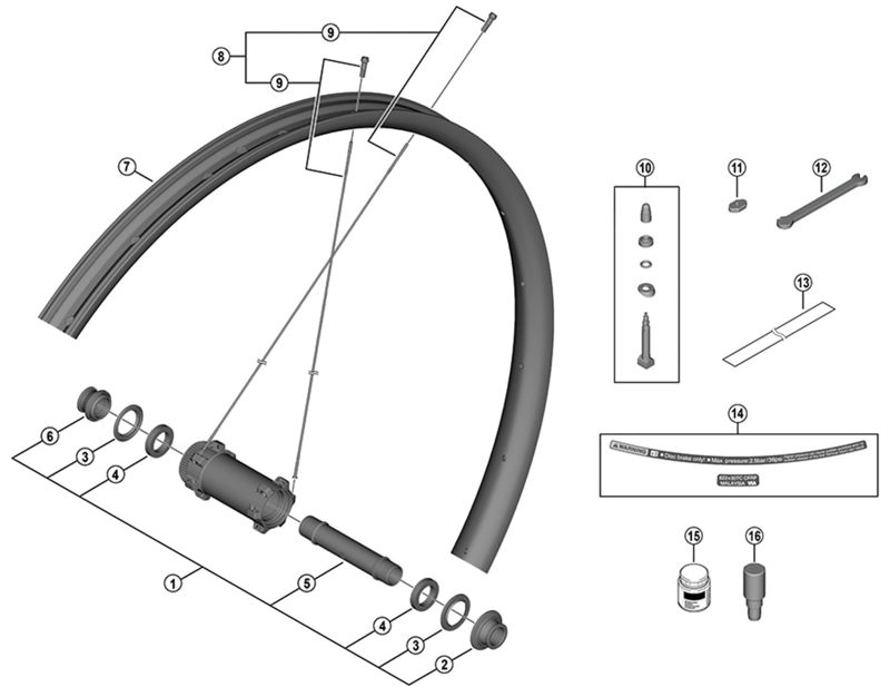 Shimano WH-M9200-TL-R12-B-29 valve unit