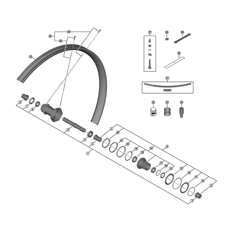 Balfes Bikes Shimano WH-M9200-TL-R12-B-29 hub axle | Free postage over £30, £10 off first order, price match & 0% finance.