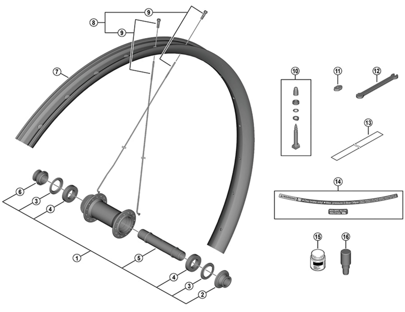 Shimano WH-M8200-TL-F15-B-275 spoke and nipple