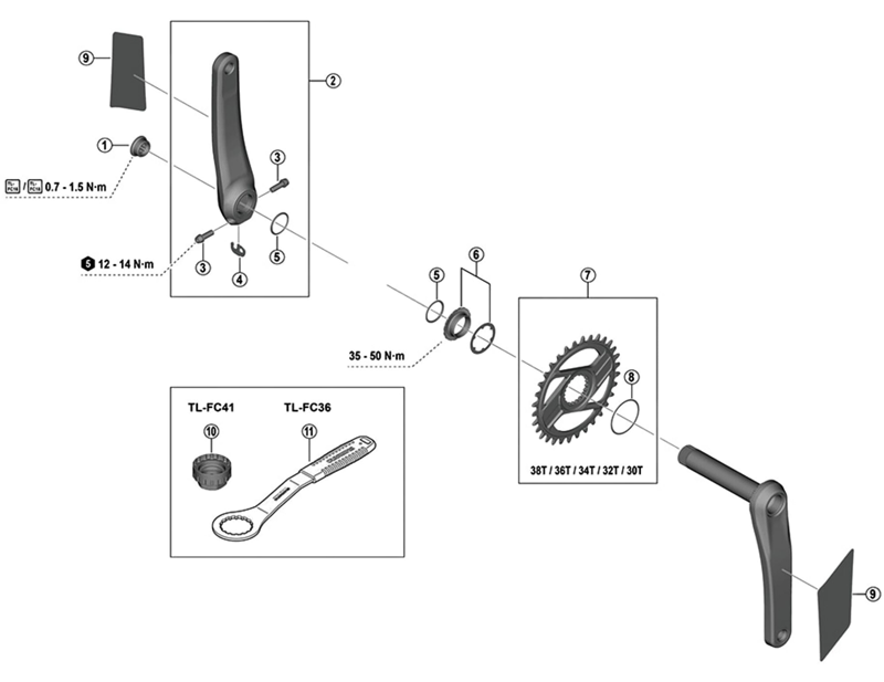 Balfes Bikes Shimano FC-M9200 XTR left hand crank arm unit with protection sticker | Free postage over £30, £10 off first order, price match & 0% finance.