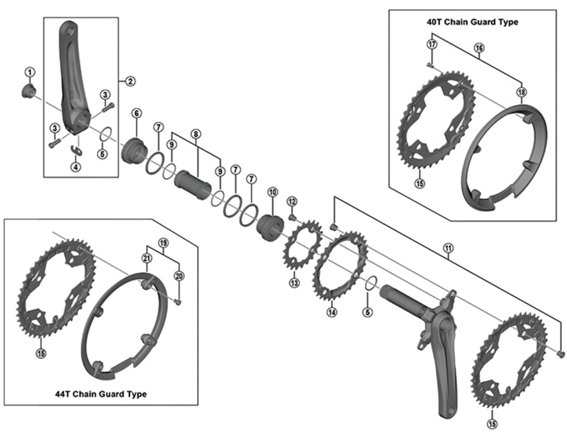 Balfes Bikes Shimano FC-M391 double gear fixing bolt and nut set - M8 x 8.5 mm - pack of 4 | Free postage over £30, £10 off first order, price match & 0% finance.