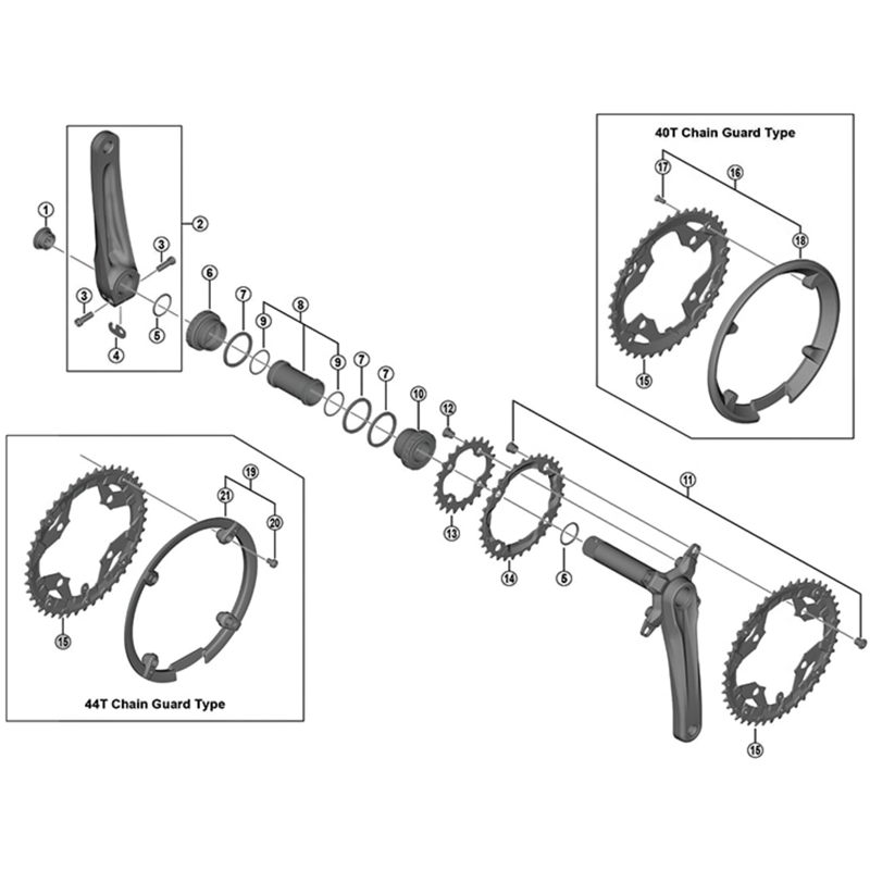 Balfes Bikes Shimano FC-M391 double gear fixing bolt and nut set - M8 x 8.5 mm - pack of 4 | Free postage over £30, £10 off first order, price match & 0% finance.