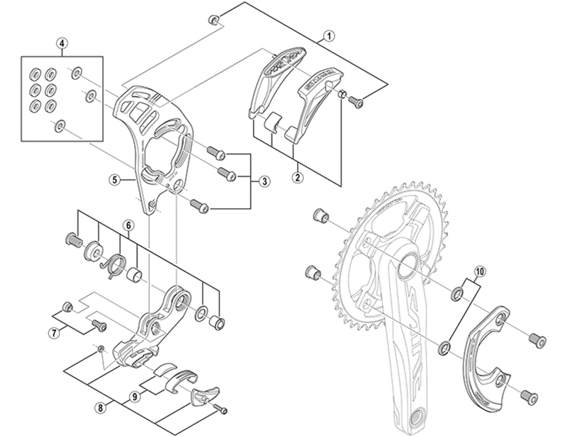 Balfes Bikes Shimano SM-CD50 chain guide Lower guide fixing bolt unit - M8 x 12 mm | Free postage over £30, £10 off first order, price match & 0% finance.