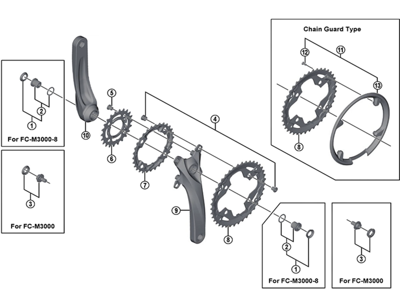 Balfes Bikes Shimano FC-T4060 chain guard and fixing screws | Free postage over £30, £10 off first order, price match & 0% finance.
