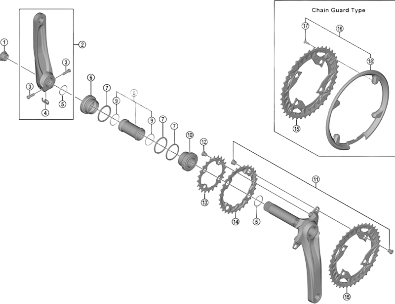 Balfes Bikes Shimano FC-M4000 chain guard and fixing bolts | Free postage over £30, £10 off first order, price match & 0% finance.