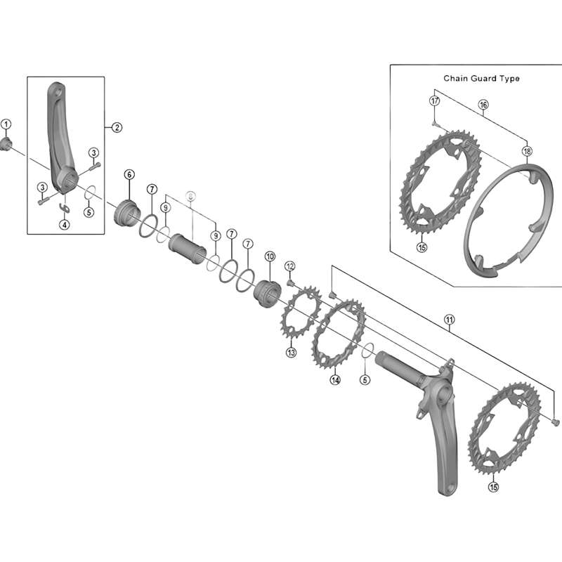 Balfes Bikes Shimano FC-M4000 chain guard and fixing bolts | Free postage over £30, £10 off first order, price match & 0% finance.