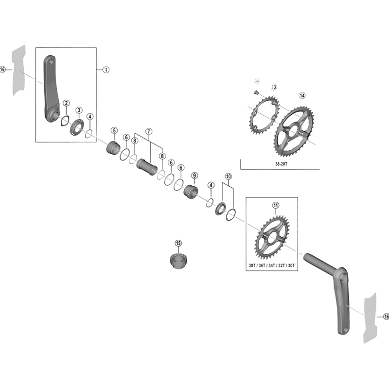 Balfes Bikes Shimano SHimano FC-M8000 gear fixing bolt - M8 x 9 mm | Free postage over £30, £10 off first order, price match & 0% finance.