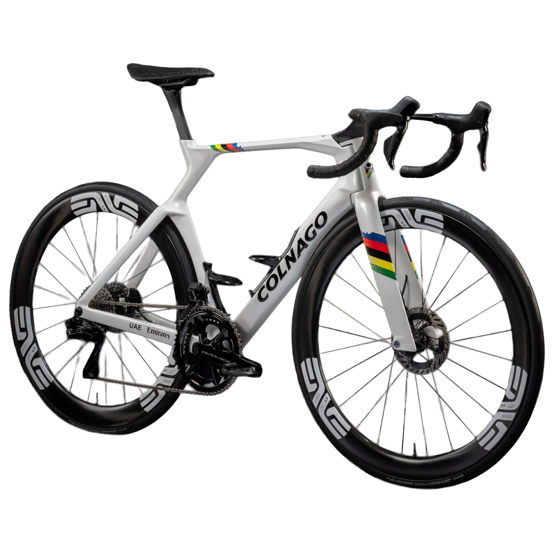 Balfes Bikes Balfe's Bikes Colnago Y1RS Disc Carbon Aero Frameset 2026 in World Champ White and ENVE SES 4.5 Carbon Wheelset Bundle | Free postage over £30, £10 off first order, price match & 0% finance.