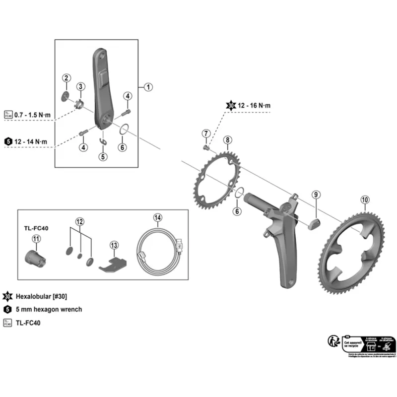 Shimano FC-R9100-P Left Crank Fixing Ring-1