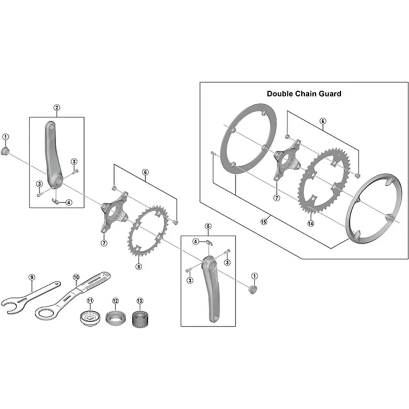 Shimano SM-CRE80 44T double chain guard unit-1