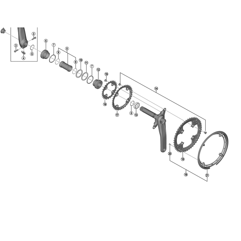 Balfes Bikes Shimano SHimano FC-T6010 chain guard and fixing screws in silver | Free postage over £30, £10 off first order, price match & 0% finance.