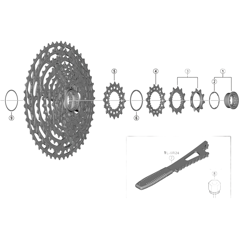Balfes Bikes Shimano CS-M9100 cassette lock ring spacer | Free postage over £30, £10 off first order, price match & 0% finance.