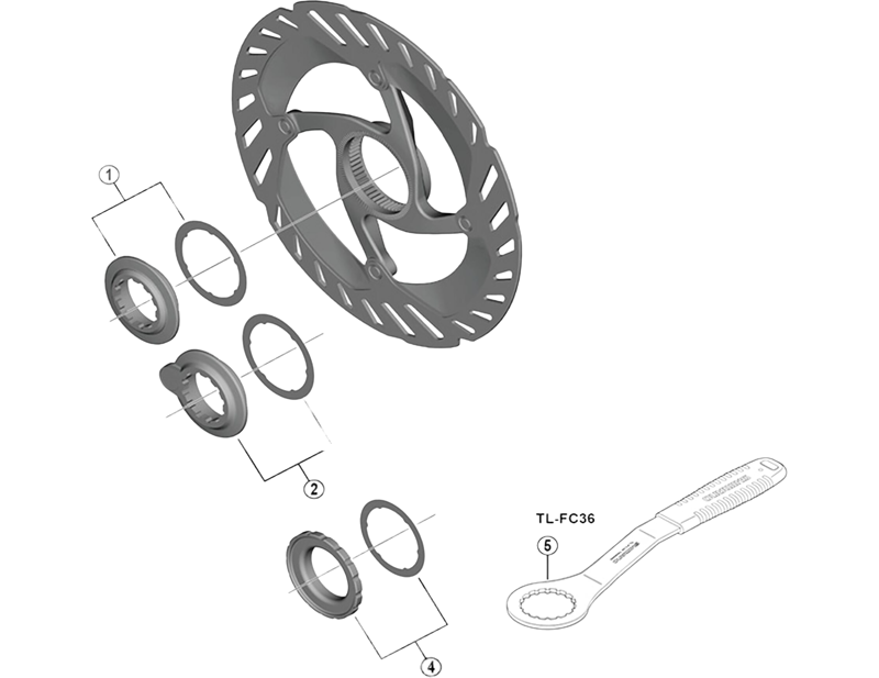 Balfes Bikes Shimano EW-SS302 disc brake lock ring with magnet and washer | Free postage over £30, £10 off first order, price match & 0% finance.