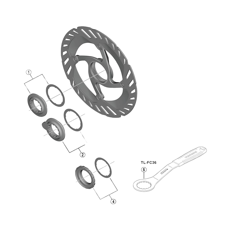 Balfes Bikes Shimano EW-SS302 disc brake lock ring with magnet and washer | Free postage over £30, £10 off first order, price match & 0% finance.