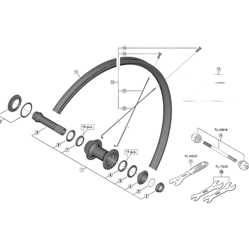 Balfes Bikes Shimano SHimano HB-M618 hub axle unit | Free postage over £30, £10 off first order, price match & 0% finance.