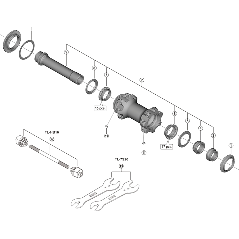 Balfes Bikes Shimano HB-M9110 right hand ball retainer - 5/32 x 17 mm | Free postage over £30, £10 off first order, price match & 0% finance.