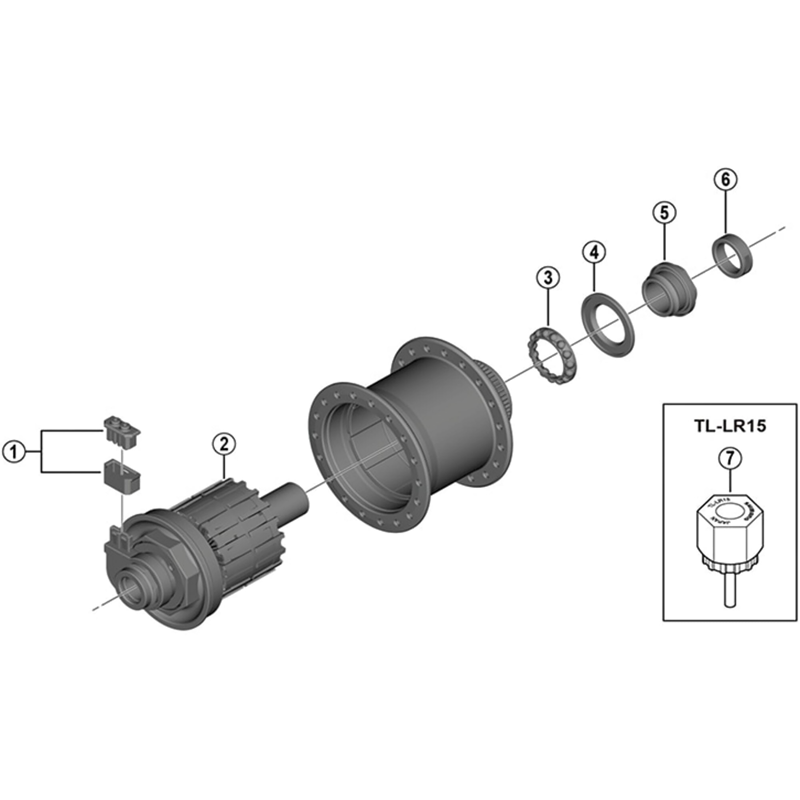 Balfes Bikes Shimano SHimano DH-UR705 internal assembly - black | Free postage over £30, £10 off first order, price match & 0% finance.