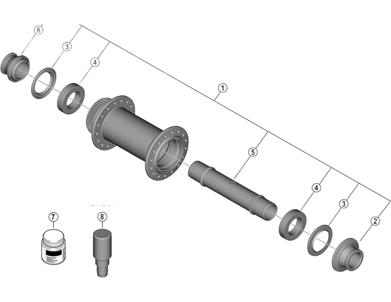 Balfes Bikes Shimano HB-M9210-B Complete hub axle | Free postage over £30, £10 off first order, price match & 0% finance.