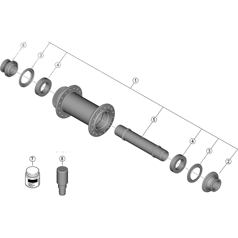 Balfes Bikes Shimano HB-M9210-B Complete hub axle | Free postage over £30, £10 off first order, price match & 0% finance.