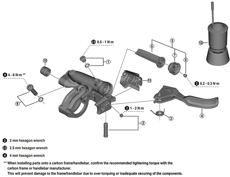 SHimano BL-M9220 fixing spring R and spacer
