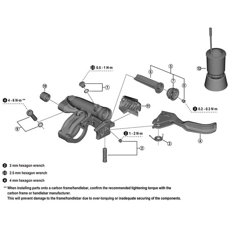 Balfes Bikes Shimano SHimano BL-M8200 lever axle and fixing screw | Free postage over £30, £10 off first order, price match & 0% finance.